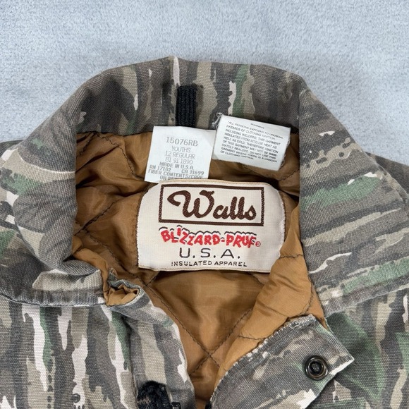 Walls Blizzard-Pruf Youth Size 12 Regular Insulated Coveralls Realtree Camo USA - Picture 6 of 12